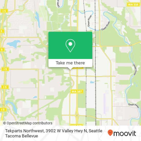 Mapa de Tekparts Northwest, 3902 W Valley Hwy N