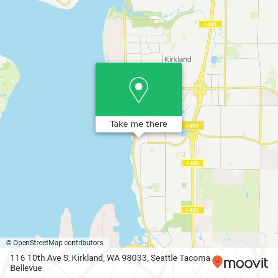 Mapa de 116 10th Ave S, Kirkland, WA 98033