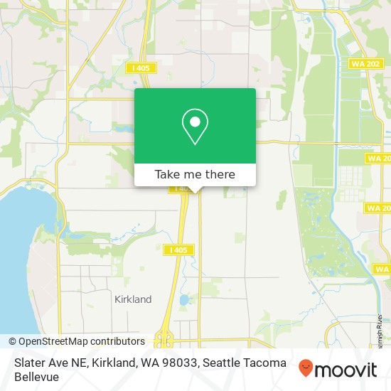 Mapa de Slater Ave NE, Kirkland, WA 98033