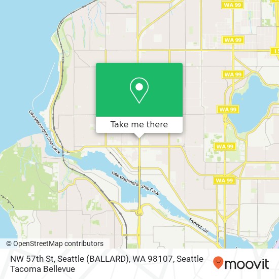 NW 57th St, Seattle (BALLARD), WA 98107 map