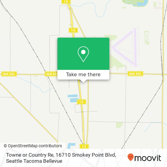 Towne or Country Re, 16710 Smokey Point Blvd map