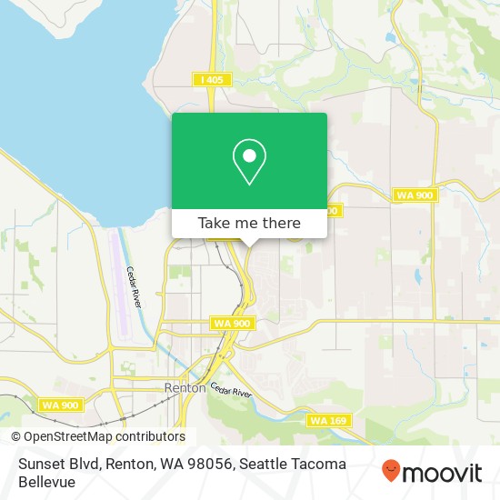 Sunset Blvd, Renton, WA 98056 map