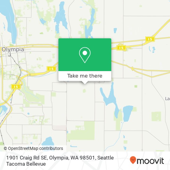 Mapa de 1901 Craig Rd SE, Olympia, WA 98501