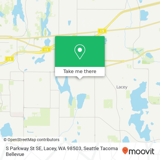 Mapa de S Parkway St SE, Lacey, WA 98503