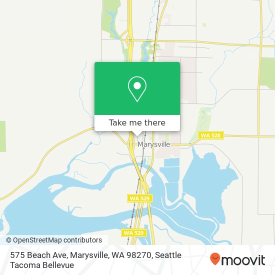 Mapa de 575 Beach Ave, Marysville, WA 98270