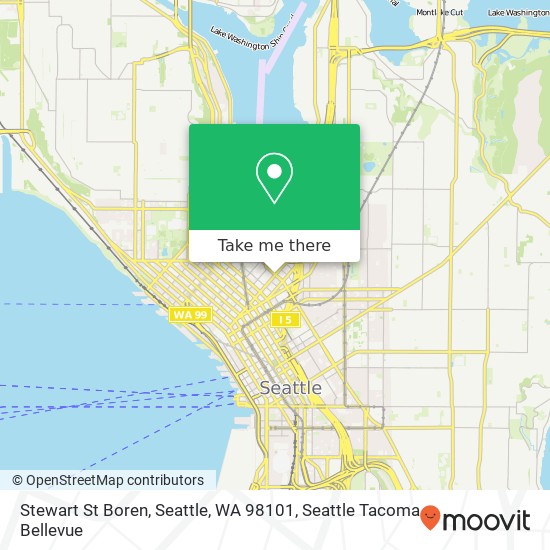 Stewart St Boren, Seattle, WA 98101 map