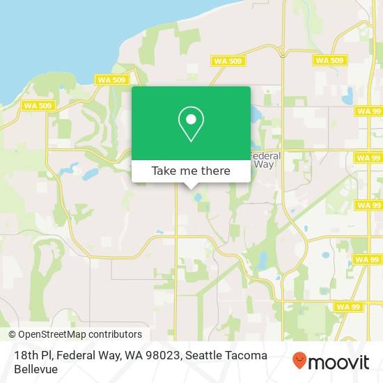 18th Pl, Federal Way, WA 98023 map