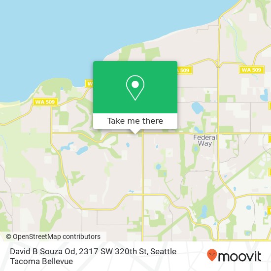 Mapa de David B Souza Od, 2317 SW 320th St
