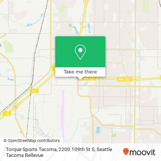 Mapa de Torque Sports Tacoma, 2200 109th St S
