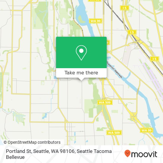 Mapa de Portland St, Seattle, WA 98106