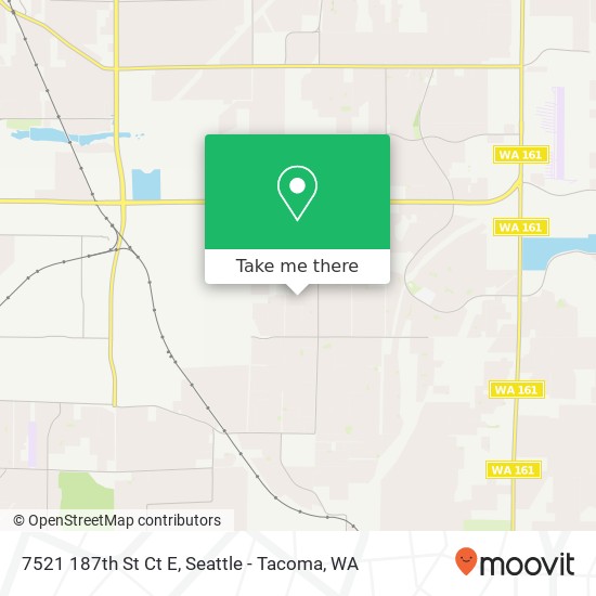 Mapa de 7521 187th St Ct E, Puyallup, WA 98375