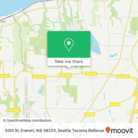 80th St, Everett, WA 98203 map