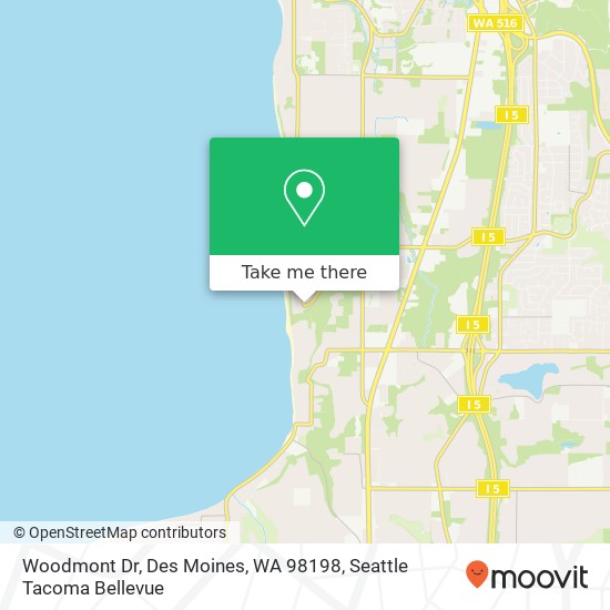 Mapa de Woodmont Dr, Des Moines, WA 98198