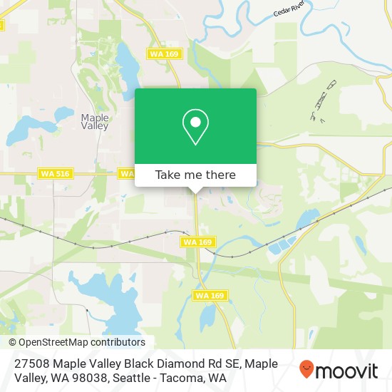Mapa de 27508 Maple Valley Black Diamond Rd SE, Maple Valley, WA 98038