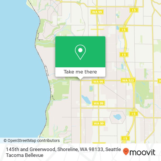 145th and Greenwood, Shoreline, WA 98133 map