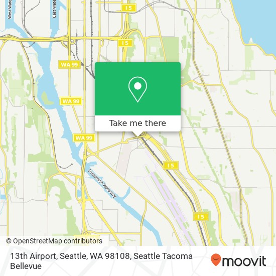 13th Airport, Seattle, WA 98108 map