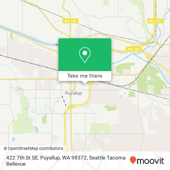 Mapa de 422 7th St SE, Puyallup, WA 98372