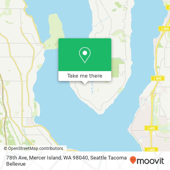 78th Ave, Mercer Island, WA 98040 map