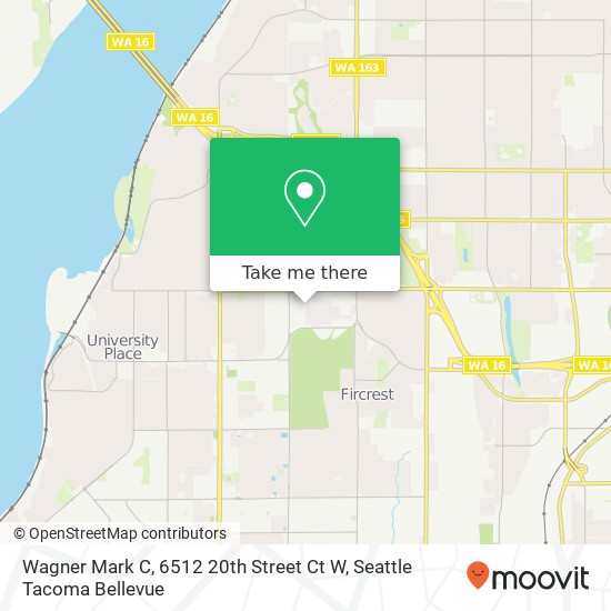 Wagner Mark C, 6512 20th Street Ct W map