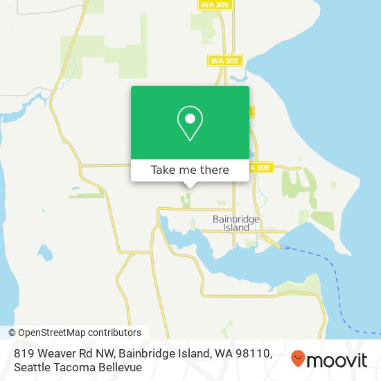 Mapa de 819 Weaver Rd NW, Bainbridge Island, WA 98110