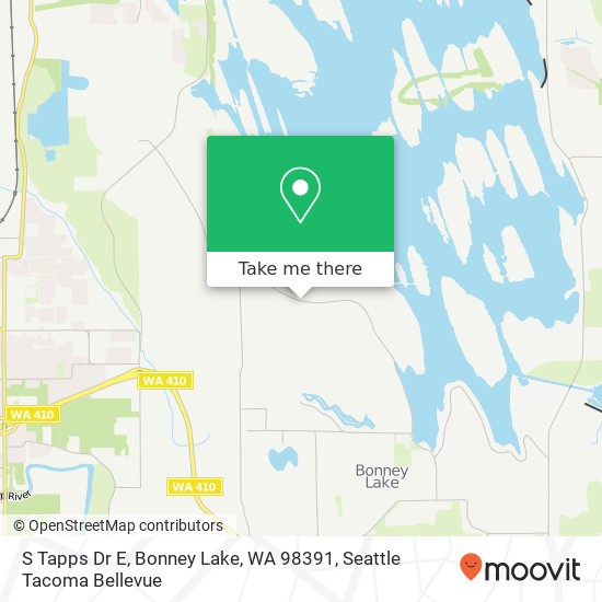 Mapa de S Tapps Dr E, Bonney Lake, WA 98391