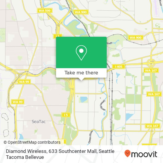 Mapa de Diamond Wireless, 633 Southcenter Mall