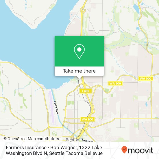 Mapa de Farmers Insurance - Bob Wagner, 1322 Lake Washington Blvd N