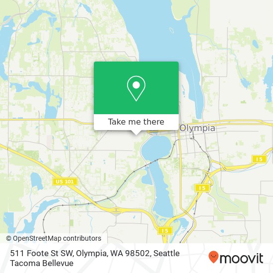 Mapa de 511 Foote St SW, Olympia, WA 98502