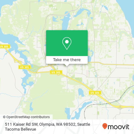 Mapa de 511 Kaiser Rd SW, Olympia, WA 98502