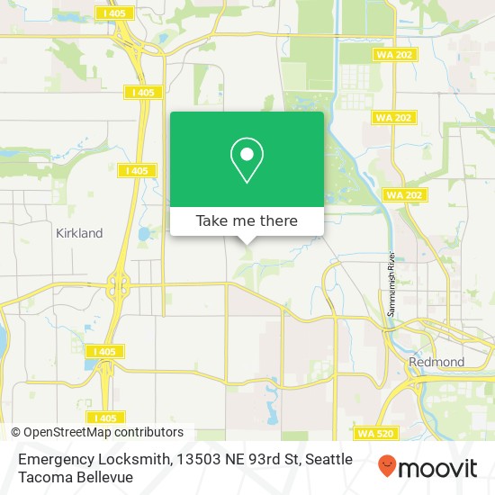 Mapa de Emergency Locksmith, 13503 NE 93rd St