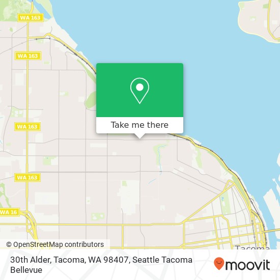 30th Alder, Tacoma, WA 98407 map