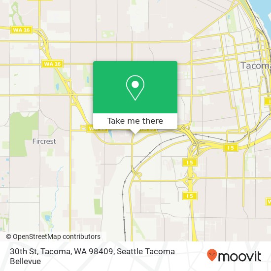 Mapa de 30th St, Tacoma, WA 98409