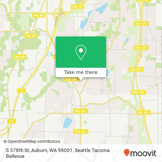 Mapa de S 378th St, Auburn, WA 98001