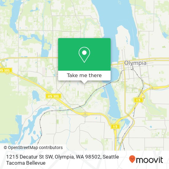 Mapa de 1215 Decatur St SW, Olympia, WA 98502