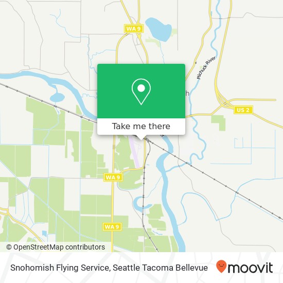 Mapa de Snohomish Flying Service, 9900 Airport Way