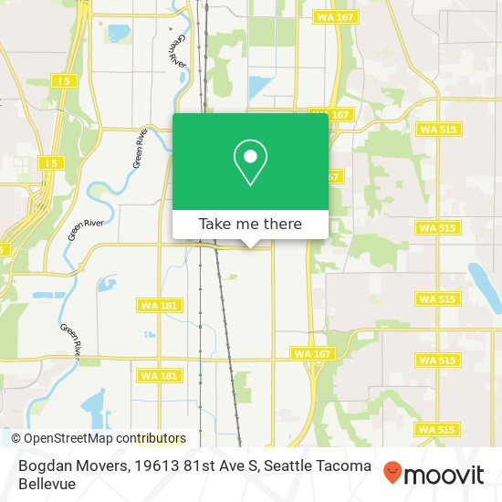 Bogdan Movers, 19613 81st Ave S map