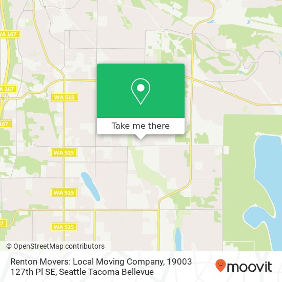 Mapa de Renton Movers: Local Moving Company, 19003 127th Pl SE