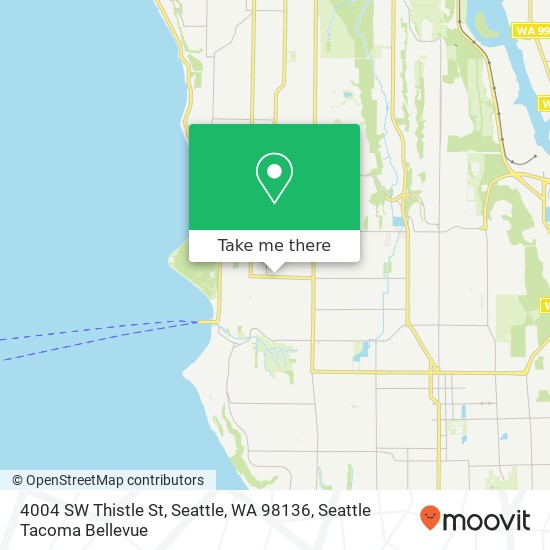 Mapa de 4004 SW Thistle St, Seattle, WA 98136