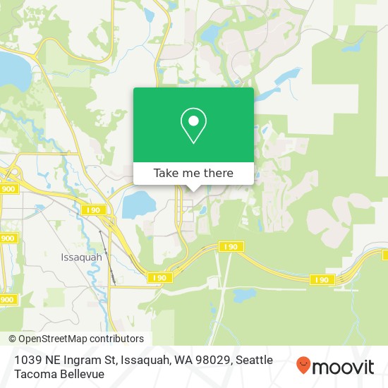 Mapa de 1039 NE Ingram St, Issaquah, WA 98029