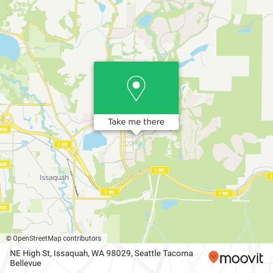 Mapa de NE High St, Issaquah, WA 98029