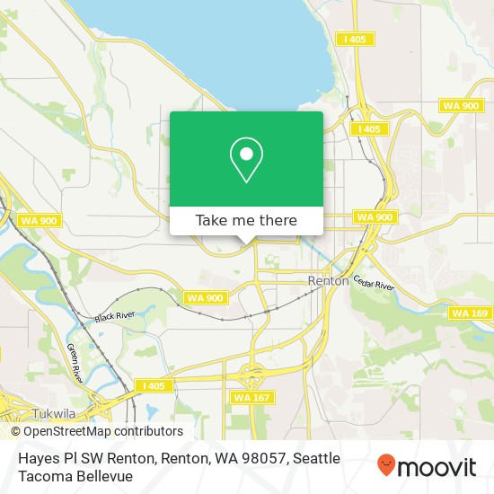 Mapa de Hayes Pl SW Renton, Renton, WA 98057