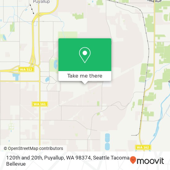 120th and 20th, Puyallup, WA 98374 map