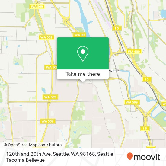 Mapa de 120th and 20th Ave, Seattle, WA 98168