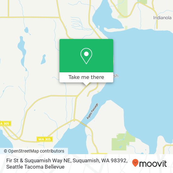 Mapa de Fir St & Suquamish Way NE, Suquamish, WA 98392