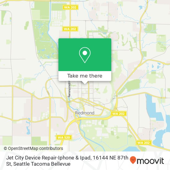 Mapa de Jet City Device Repair-Iphone & Ipad, 16144 NE 87th St