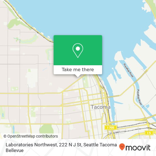 Laboratories Northwest, 222 N J St map