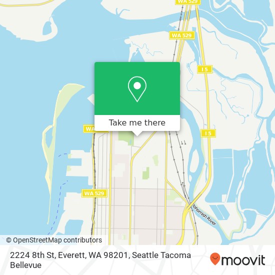 Mapa de 2224 8th St, Everett, WA 98201