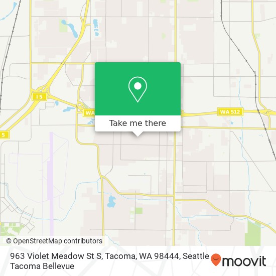 Mapa de 963 Violet Meadow St S, Tacoma, WA 98444