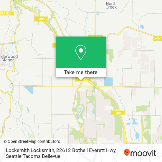 Mapa de Locksmith Locksmith, 22612 Bothell Everett Hwy