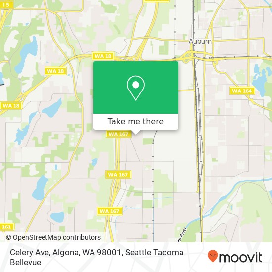 Mapa de Celery Ave, Algona, WA 98001